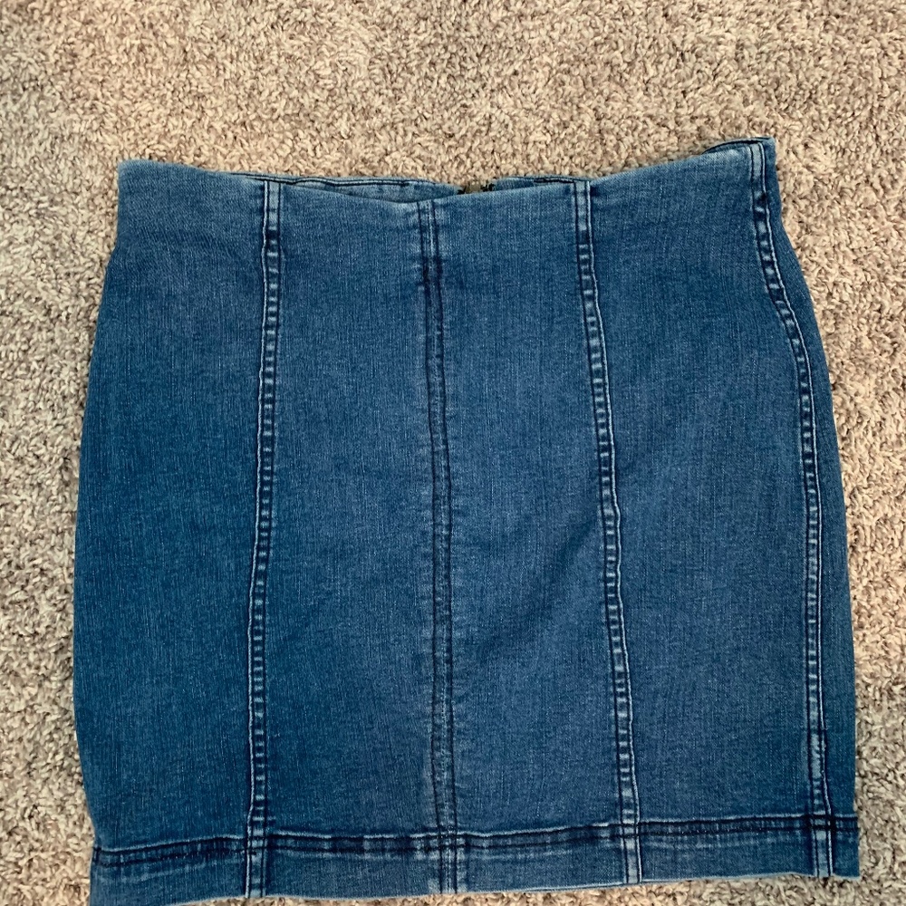 Free People Modern Denim Mini Skirt (Size 12)